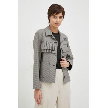 PS Paul Smith geaca femei, culoarea negru, de tranzitie