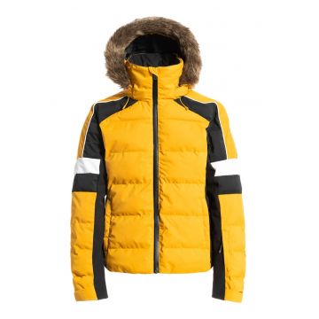 Geaca cu vatelina - pentru schis Snowblizzard - Alb/Negru/Galben sofran
