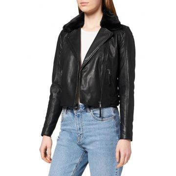 Geaca dama  poliester/viscoza - negru -