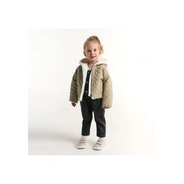 Geaca matlasata cu gluga si blanita -  - Dream - Kaki - pentru fetite
