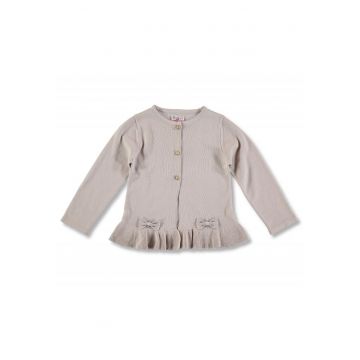 Jacheta cu nasturi - fete -  din bumbac - 60877 - Gri -