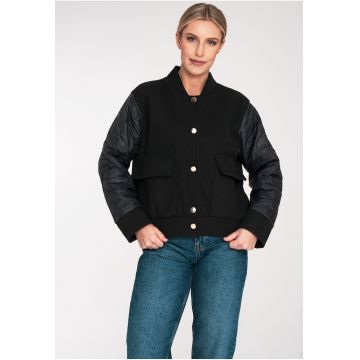 Jacheta dama M1097 -  Poliester/Viscoza - Negru -
