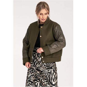 Jacheta dama M1097 -  Poliester/Viscoza - Verde -
