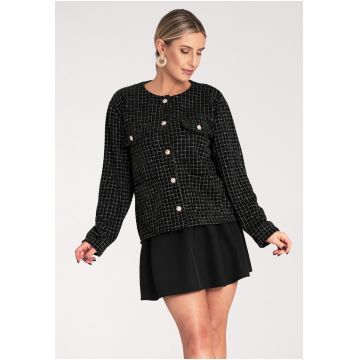 Jacheta dama M1150 -  Bumbac/Poliester - Negru -