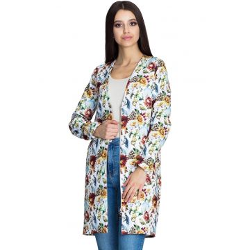 Jacheta dama M592 -  Poliester - Multicolor - Floral