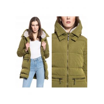 Jacheta De Iarna -  Heidi H Puffparka - Croiala Normala - Fermoar - Verde - 2 Buzunare - Verde