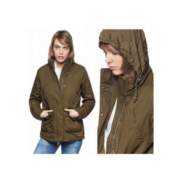 Jacheta de iarna pentru femei  FIELD JACKET L - Bumbac - Jacheta - Uni - Fara gluga - Fermoar - Maro