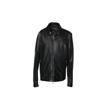 Jacheta de piele cu guler clasic