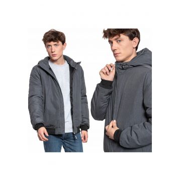 Jacheta De Tranzitie -  Daniel H Blouson - Croiala Regulara - Fermoar - 100% Poliester - 2 Buzunare - Gri