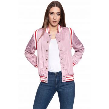 Jacheta De Tranzitie -  Hanna C Blouson - Croi Regular - Capse - 100% Poliester - 3 Buzunare - S Intl - Roz