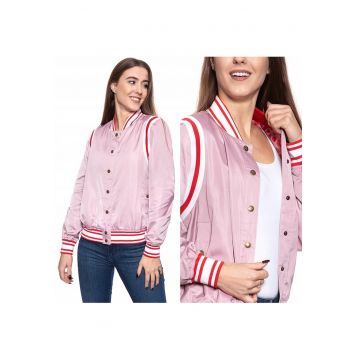 Jacheta De Tranzitie -  Hanna C Blouson - Croi Regular - Capse - 100% Poliester - 3 Buzunare - S Intl - Roz