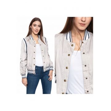 Jacheta De Tranzitie -  Hanna C Blouson - Croiala Regulara - Capse - 100% Poliester - 3 Buzunare - S Intl - Gri