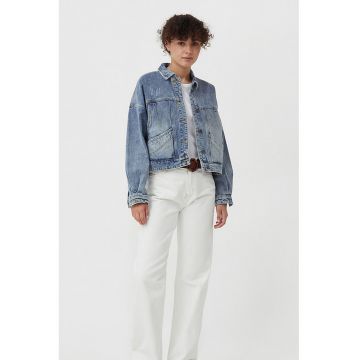 Jacheta din denim cu maneci cazute