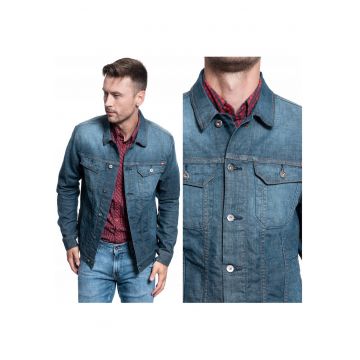 Jacheta Din Denim -  Dallas - Croi: Regular Fit - Inchidere: Nasturi - Numar De Buzunare: 4 - Compozitie Material: 100% Bumbac - 100% Poliester - M Intl - Albastru
