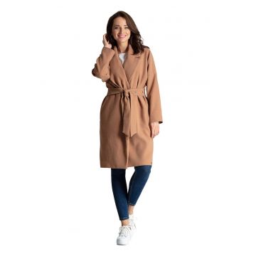 Palton dama L054 -  Acril/Poliester - Maro -