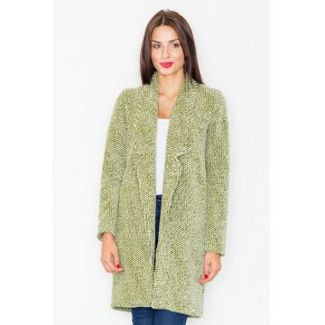 Palton dama M527 -  Lana/Acril - Verde -