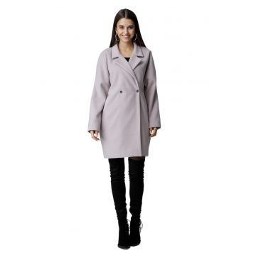 Palton dama M625 -  Poliester/Viscoza - Bej -