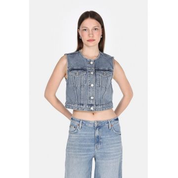 Vesta crop din denim