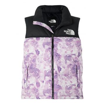 Vesta din puf cu model abstract -