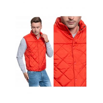 Vesta Pufa Pentru Barbati -  Dennis Sc Light - Culoare: Rosu - Material: 100% Poliester - Croi: Regular Fit - Numar De Buzunare: 2 - M Intl - Rosu