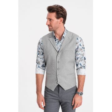 Vesta slim fit cu nasturi