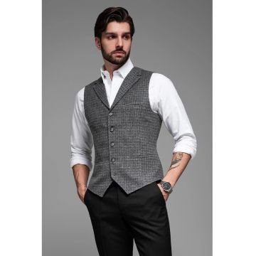 Vesta slim fit cu nasturi