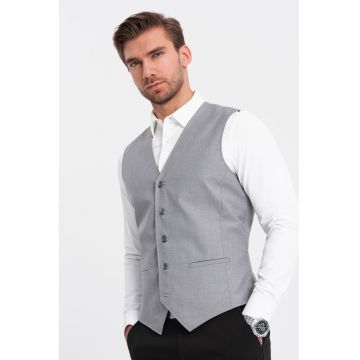 Vesta slim fit cu nasturi