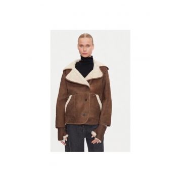 Cojoc dama -  304565588 - Piele naturala - Maro