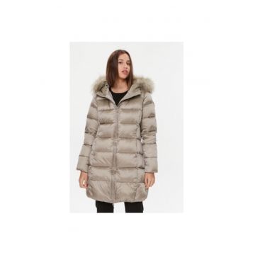 Geaca dama -  303225148 - Nylon/Blana naturala - Bej