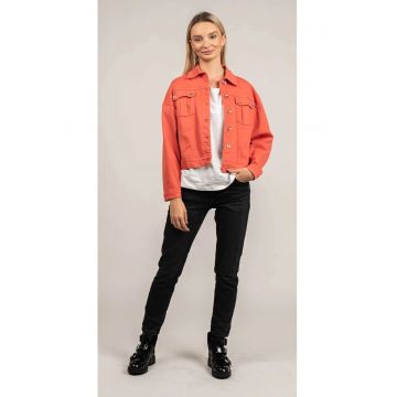 Jacheta cu maneci cazute - Coral - 36