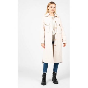 Palton lung regular fit cu nasturi - 34