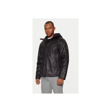 Geaca barbati -  304212055 - Piele ecologica - Negru