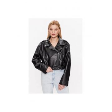 Geaca dama -  302145546 - Piele ecologica - XL INTL - Negru
