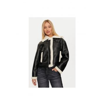 Geaca dama -  304502897 - Piele ecologica - M INTL - Negru