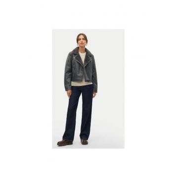 Geaca dama -  304510472 - Piele ecologica - XS INTL - Gri