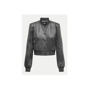 Geaca dama -  304518515 - Piele ecologica - Gri
