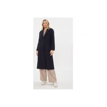 Palton dama -  303226282 - Lana/Poliester - Albastru