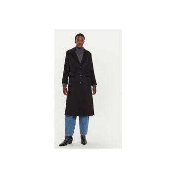 Palton dama -  304302473 - Lana/Poliester/Viscoza - Negru