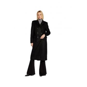 Palton dama 56S00807 -  Lana/Poliester - Negru -