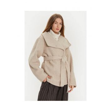 Palton de iarna  bej - 100% poliester -