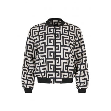 Jacheta bomber cu imprimeu geometric