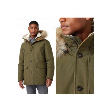 Jacheta De Iarna -  Parka - M INTL - Verde - Croi Regular Fit - Inchidere Fermoar - Compozitie Material 60% Bumbac - 40% Poliester - Numar De Buzunare 3