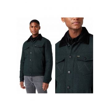 Jacheta De Tranzitie -  Wool Trucker - 2XL INTL - Verde - Croi Normal - Inchidere Nasturi - Numar De Buzunare 4 - Compozitie Material 89% Poliester - 11% Lana