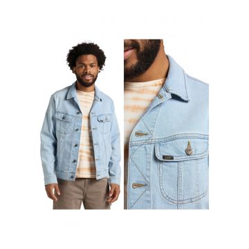 Jacheta Din Denim -  Rider Jacket - 2XL INTL - Albastru - Croi Normal - Inchidere Nasturi - Numar De Buzunare 4 - Compozitie Material 96% Bumbac - 3% Elastomultiester - 1% Elastan