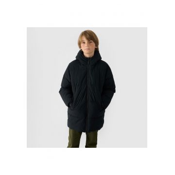 Jacheta sport  lunga - caldura - neagra - poliester - pentru baieti