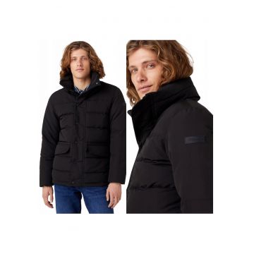 Jacheta Barbati -  The Bodyguard - Regular Fit - Fermoar - 2 Buzunare - 100% Poliester - Calduroasa - Rezistenta La Apa - Ideala Pentru Iarna - Marimea 4XL - Negru