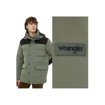 Jacheta Barbati -  The Bodyguard - Regular Fit - Fermoar - 2 Buzunare - 100% Poliester - Calduroasa - Rezistenta La Apa - Ideala Pentru Iarna - Marimea L - Verde Khaki