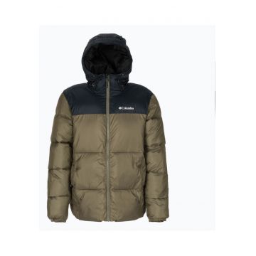 Jacheta de puf cu gluga pentru barbati -  Puffet - Verde - Poliester