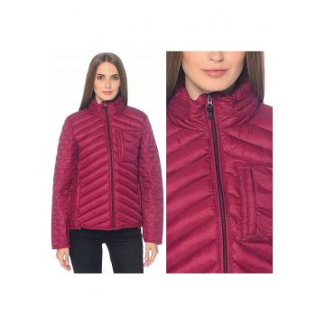 Jacheta De Tranzitie -  Jacheta Puf Scurta - Croiala Normala - Fermoar - 3 Buzunare - 100% Poliamida - S - Roz - 1 Bucata