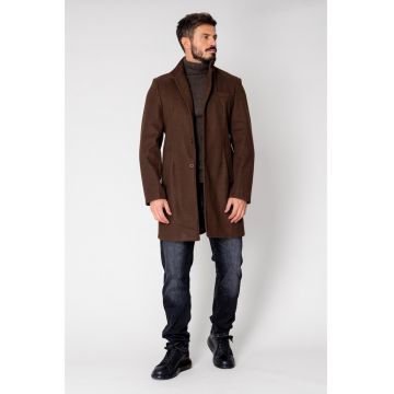 Palton cu nasturi Brown 15130